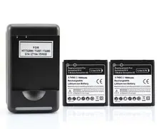 YIBOYUAN 2×1800 mah Batterie + USB Chargeur USB Port Adaptateur pour HTC Shooter Sensation 4G G14 G17 EVO 3D Z710E en gros