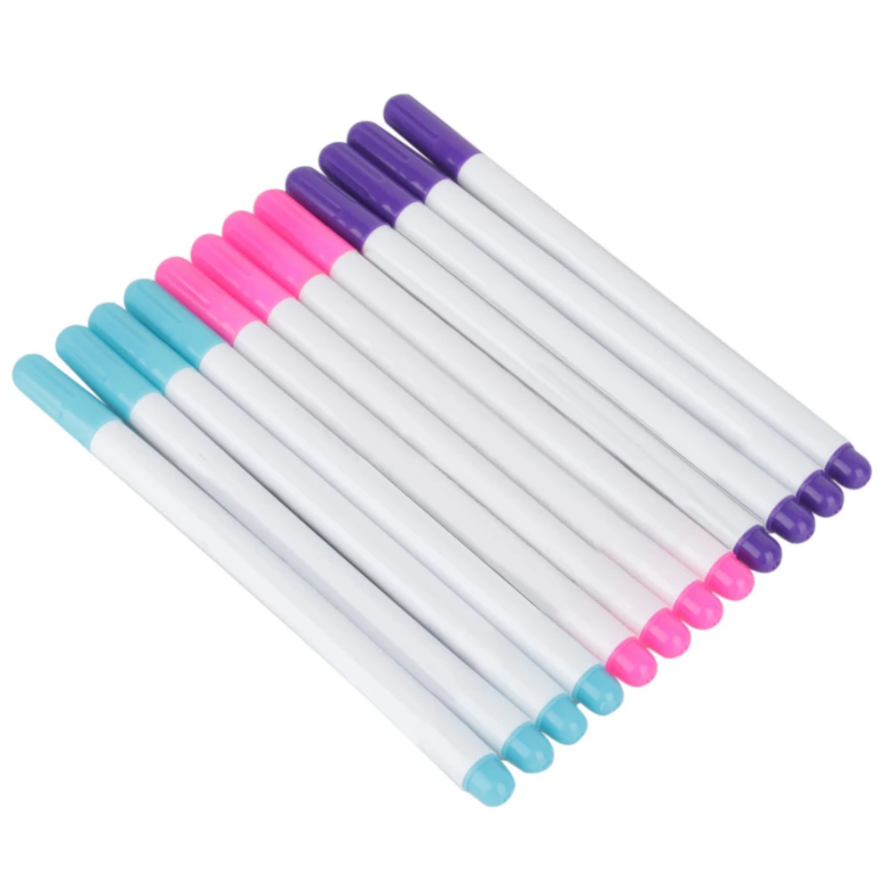 

4pcs/set Erasable Maker Pen Stitch Soluble Cross Stitch Water Grommet Ink Fabric Marker Marking Pens with Red Blue Purple Color