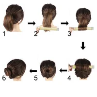 6 couleurs outil de bricolage accessoires de cheveux perruque synthétique beignets bourgeon bandeau boule français torsion français magique chignon fabricant doux cheveux Braider 4