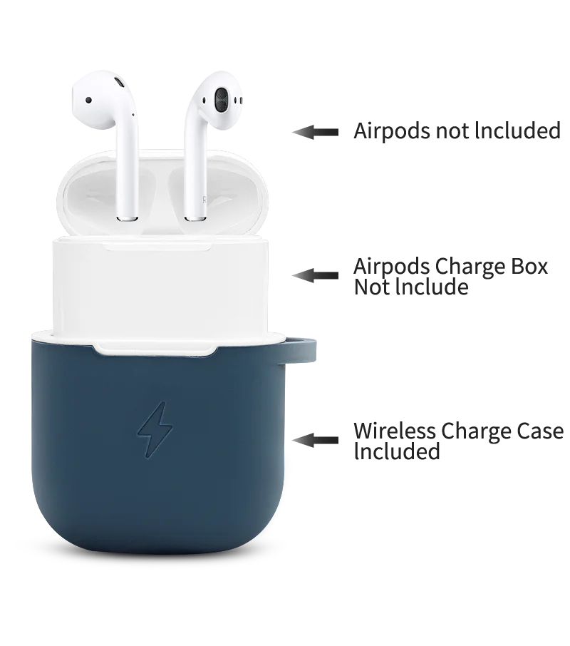 Мягкий силиконовый чехол для Airpods беспроводной зарядный чехол Защитный чехол для Apple зарядное устройство для Airpods Беспроводная зарядная коробка