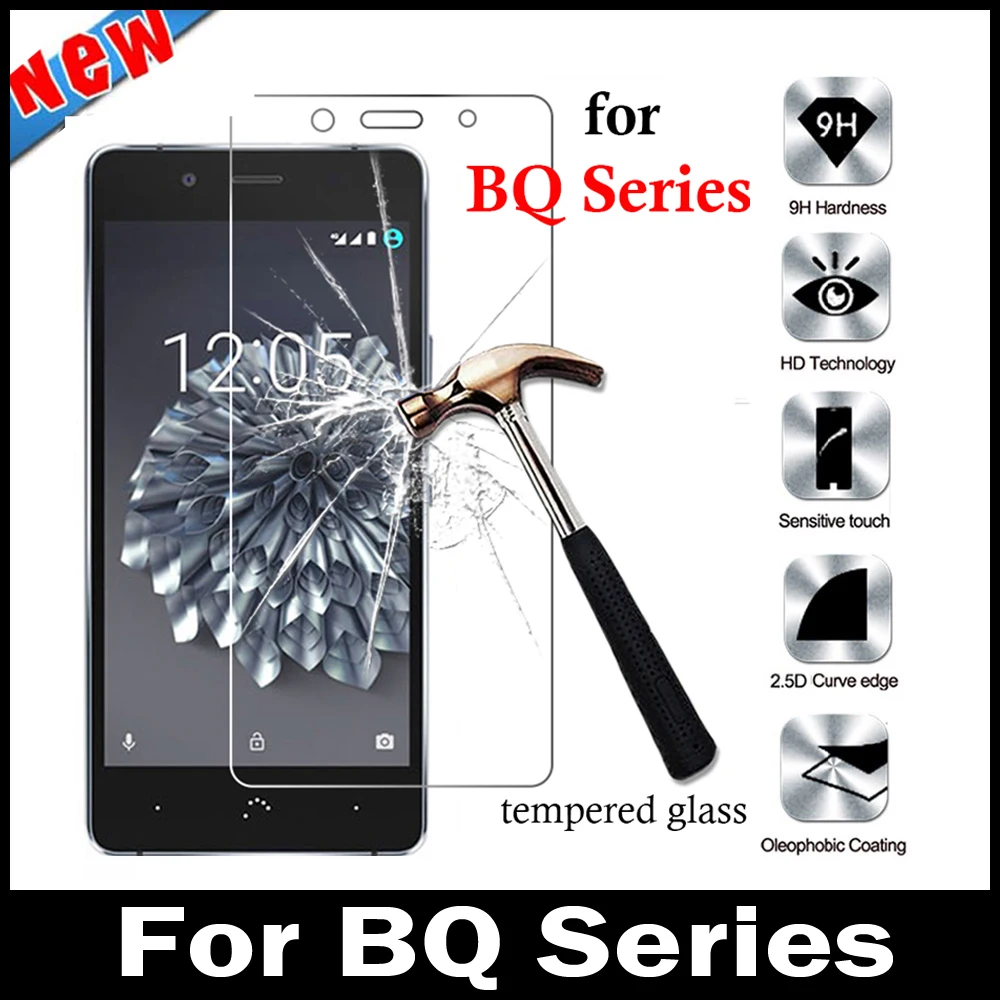 

Screen Protector Tempered Glass For BQ Aquaris U Lite plus e4 E4.5 E5 E6 m4.5 M5 strike 5020 X5 Plus Protective phone Film Case