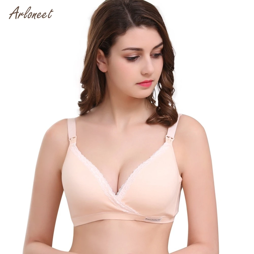 ARLONEET breast feeding bra maternity bra nursing bras plus size Pregnant women without rims cross-type nursing bra underwear