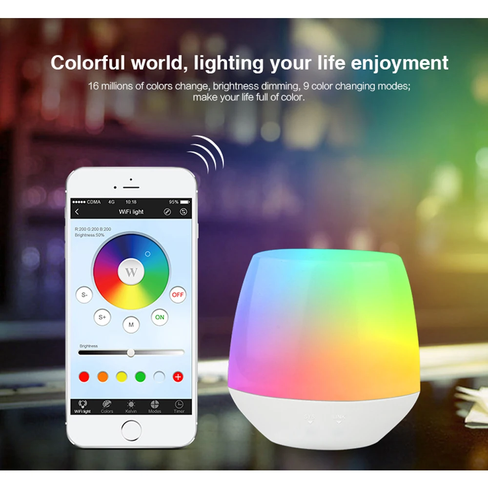 

Mi Light 2.4G Dimmable Wireless Wifi box APP iOS Android RF RGBW RGB CCT WW/CW Remote Controller for led strip light bulb lamp2