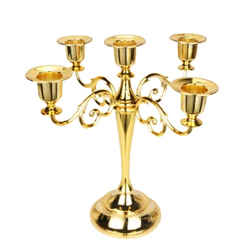 

3/5-Arms Metal Pillar Candle Holders Candlestick Wedding Decoration Stand Mariage Home Decor Candelabra Silver/Gold/Bronze/Black