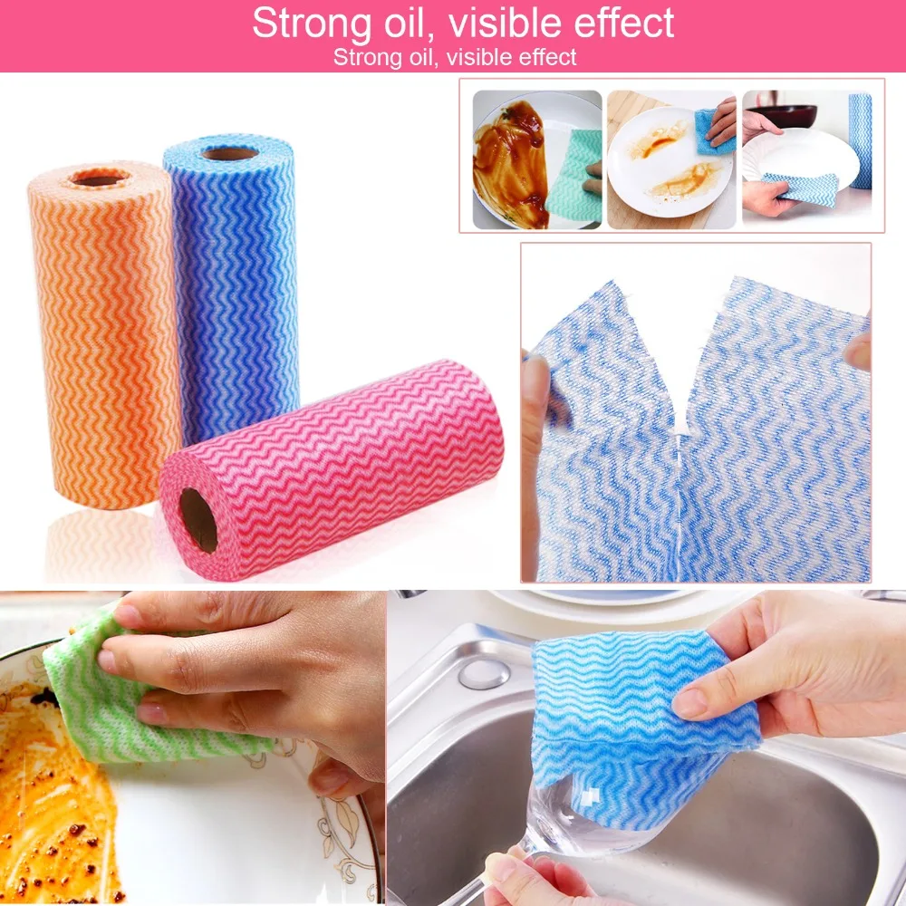 High Quality Disposable Colorful Washing Dish Towel Kitchen Cleaning
