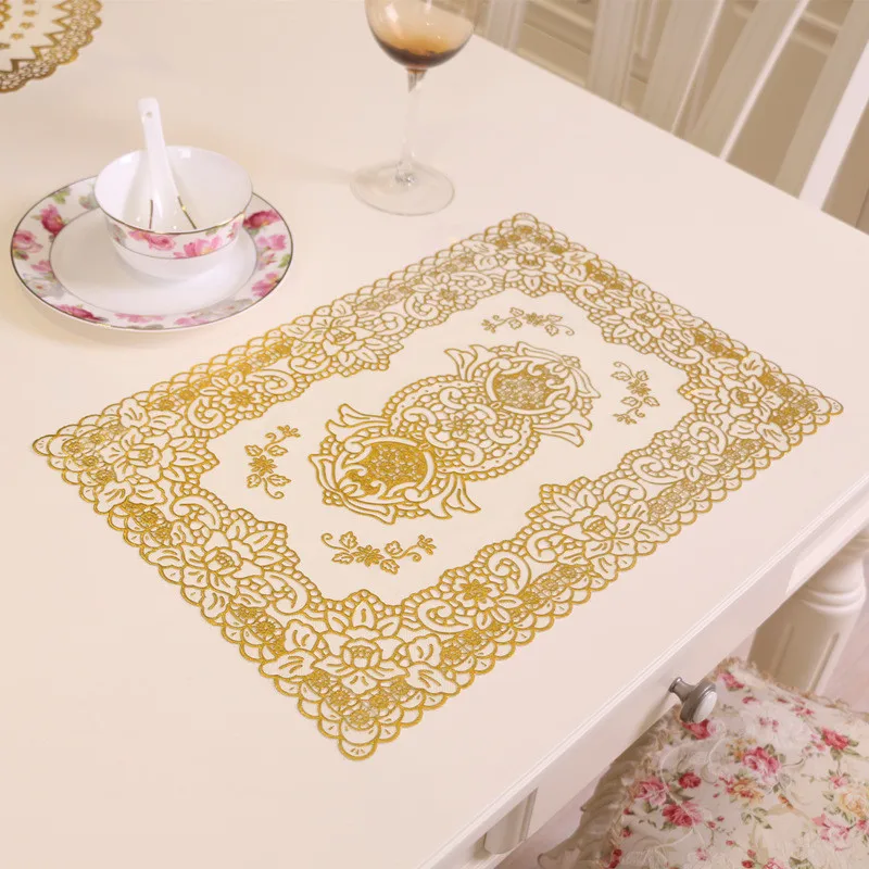 

table Mats Sets Crossweave PVC Washable Durable Dining Table Outdoor 30*45cm Home Decoration Tableware accessories
