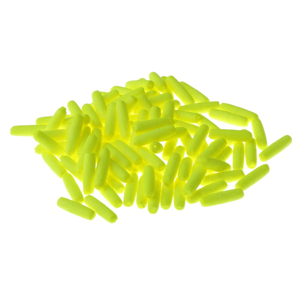 100 Pieces Bright Colors Cylinder Strike Indicator Fly Fishing Floats Bobbers Small And Exquisite Easy To Carry