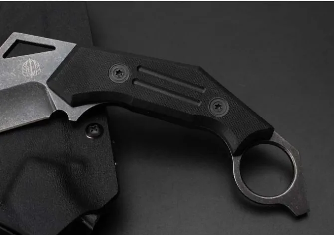 Strider Karambit кемпинг выживания Ножи, D2 лезвие G10 Ручка Охотничьи ножи, тактический фиксированным Ножи для шашлыков. Открытый Инструменты