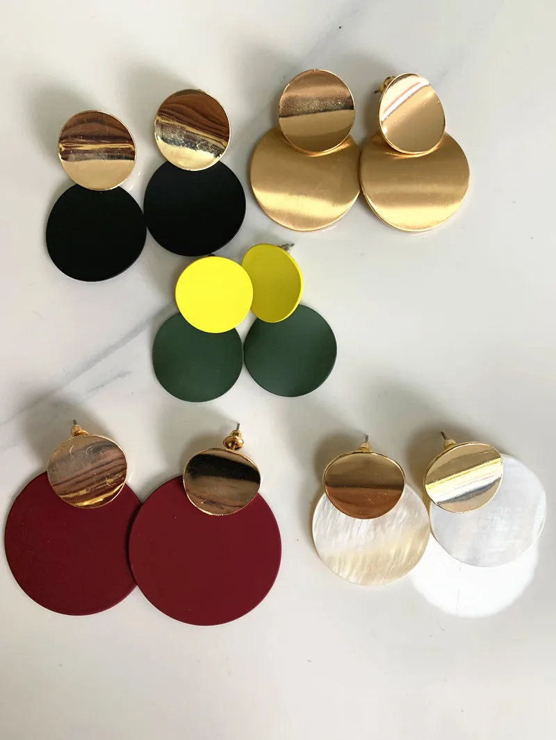 

Comiya Zinc Alloy double round ball gold bing bling drop Earrings For Women Fashion Statement Accessories wholesale dropshipping