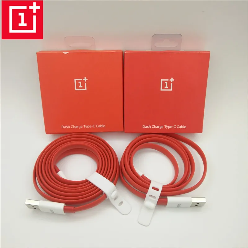 

Original ONEPLUS Red Noodle flat DASH USB Type C data charger Cable fast quick charge For Oneplus 6T 6 5T 5 3T 3 FIVE T THREE T
