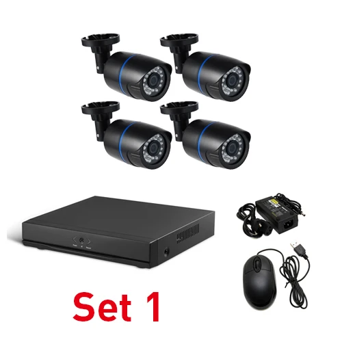 2CH/4CH POE 1080P CCTV IP камера система Комплект HD 4-канальный NVR 2 шт/4 шт 1920x1080P 2.0MP Водонепроницаемая камера комплект безопасности - Цвет: Set 1