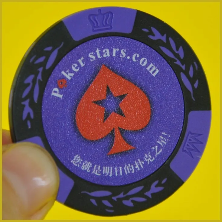 PN-8001B покер Stars.com, без номинальной стоимости, 50 шт./партия, глина 14 г каждый