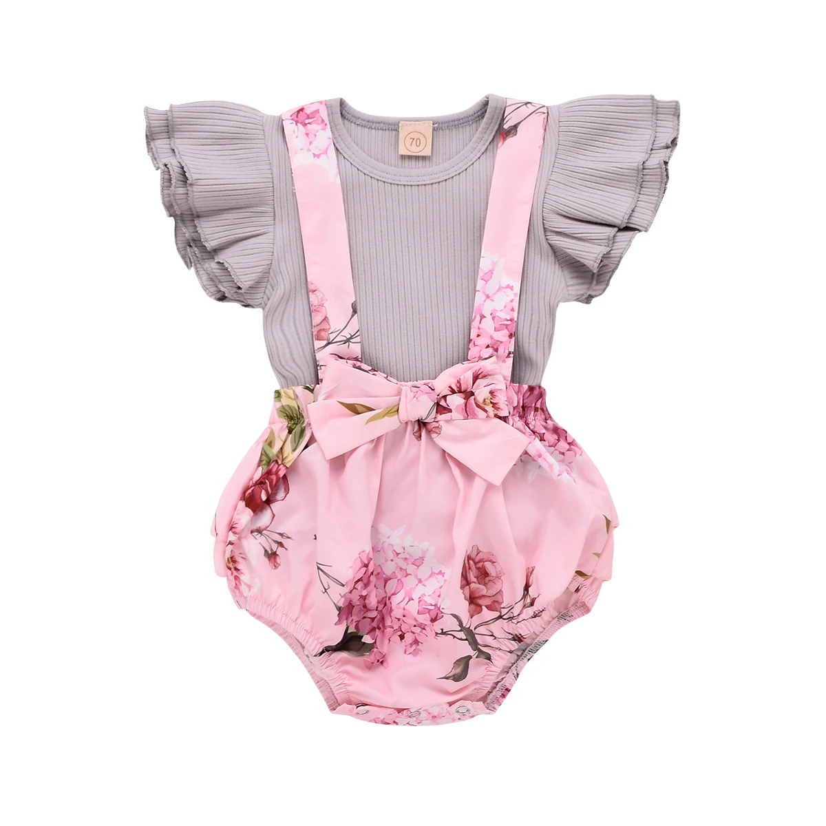 

SIKETU 2PCS Set Toddler Kids Baby Girl Ruffle Sleeves Tops+Jumpsuits Outfits roupa infantil bebek giyim D20