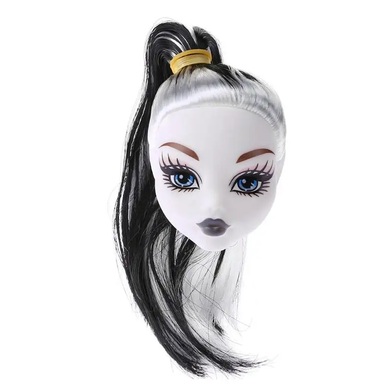 1 шт. милые девушки куклы головы красочный Монстр демон парик волосы украшения для детских игрушек девочки подарок куклы аксессуары - Цвет: D