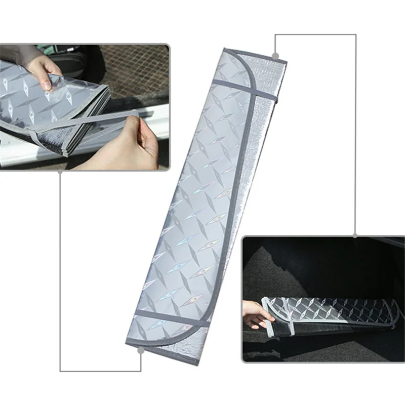 

New Windshield Sunshades Front Shades Extra Thick Laser Summer Sun Protection Block Sunshade 126*60CM Windscreen Covers