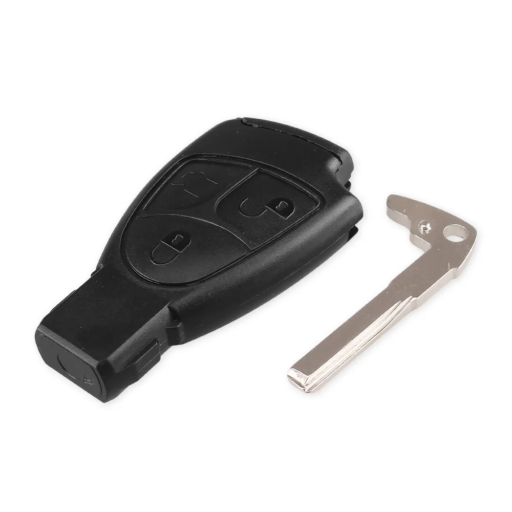 KEYYOU 3 кнопки умный ключ чехол Fob корпус с держателем батареи клип для Mercedes Benz MB C E ML