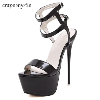 

bohemian shoes summer sandals sexy pumps 16cm high heel shoes women heels party Shoes strappy sandals big size women shoe YMA252