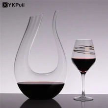 1500 ML Große Dekanter Handgemachte Kristall Rotwein Brandy Champagner-gläser Dekanter Flasche Krug Ausgießer Belüfter Für Familie Bar