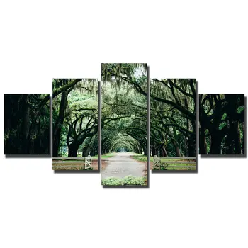 

Artryst Picture wall art print canvas painting 5 pcs canvas art Banyan Trees Road wall pictures for living room decoration WY018