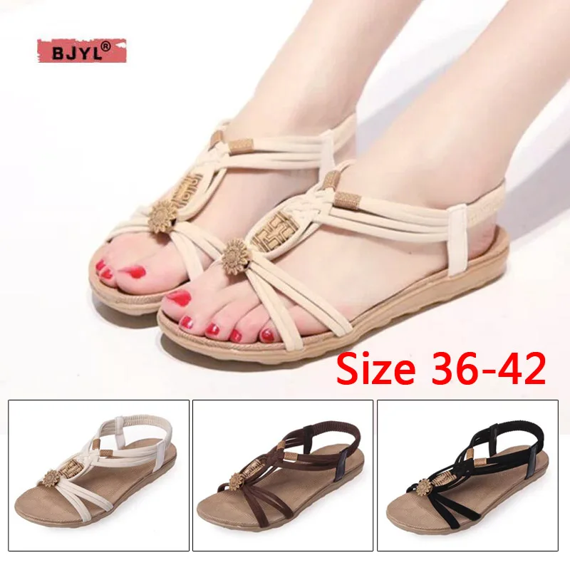 

BJYL Good Quality Women Shoes Sandals Comfort Sandals Summer Flip Flops Fashion Cool Sandals High Quality Flat Sandals Gladiator