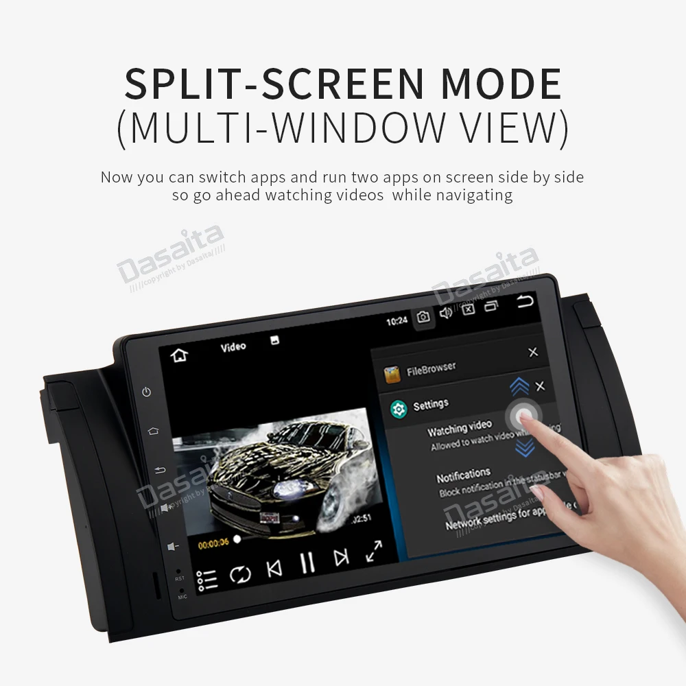 Clearance Dasaita 9" Android 9.0 Car GPS Radio Player for BMW E39 E53 X5 with Octa Core 4GB+32GB Auto Stereo Multimedia 4