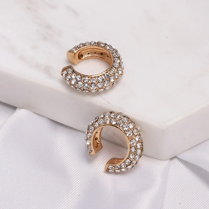 FASHIONSNOOPS Hot Cute Statement Crystal Earrings For Women Girl Party Earring Jewelry Gift HOOPS EARRINGS