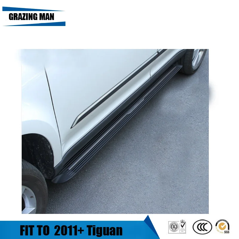 Compare Aluminium Automatische scaling Elektrische pedaal side step treeplank voor Tiguan 2011 +