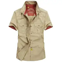 Новинка хлопковая Тактическая Военная рубашка для рыбалки, уличная рубашка с коротким рукавом, одежда для армии США, походная одежда для кемпинга