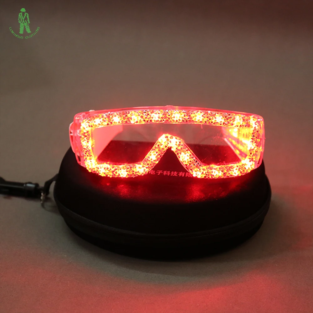 

Free Shipping LED Flash Glasses Colorful For Dance Party Supplies Decoration Lighting Luminous Glasses Rechargable Battery