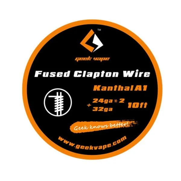 

Original Geekvape Fused Clapton wire (24ga*2+32ga*3m) high quality DIY coil vape for electronic cigarette atomizer RDTA RTA RDA