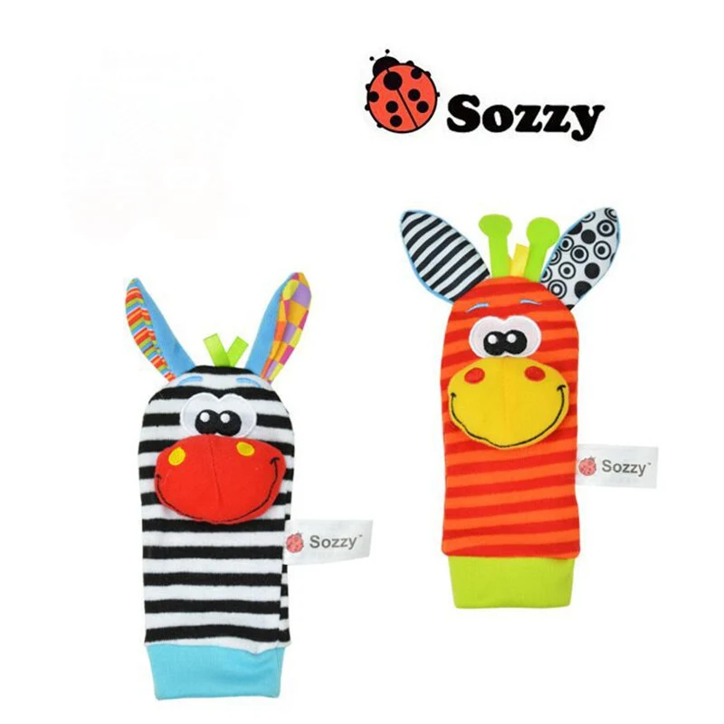 

1 Pair Unisex Lovely Cute Cartoon Giraffe Kids Baby Socks and Wrist Girl Boy Baby Toddler Socks Animal Infant Soft Cotton !