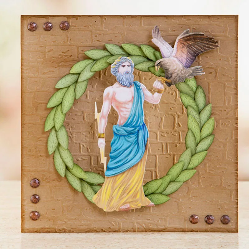 Металлические режущие штампы с римскими цифрами Zeus Athena греческим ландшафтом для