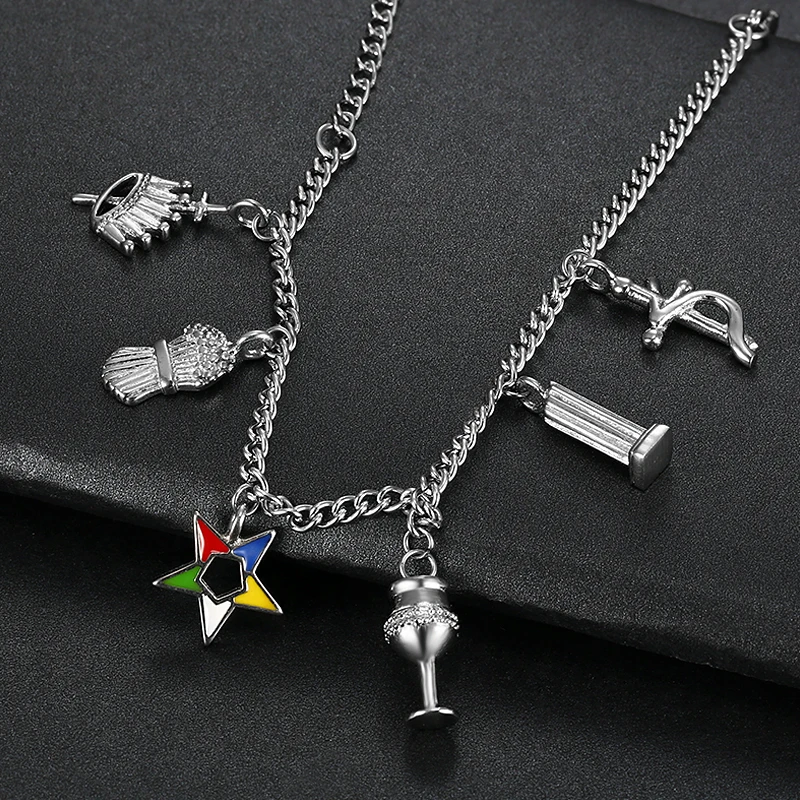 silver oes the order of the eastern star charm bracelets for ladies (3)