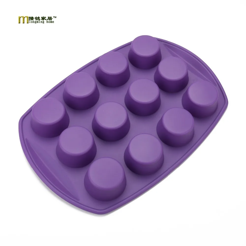 1pc High Quality Silicone Cake Mold Muffin Cup Silicone Bakeware 12 Cup