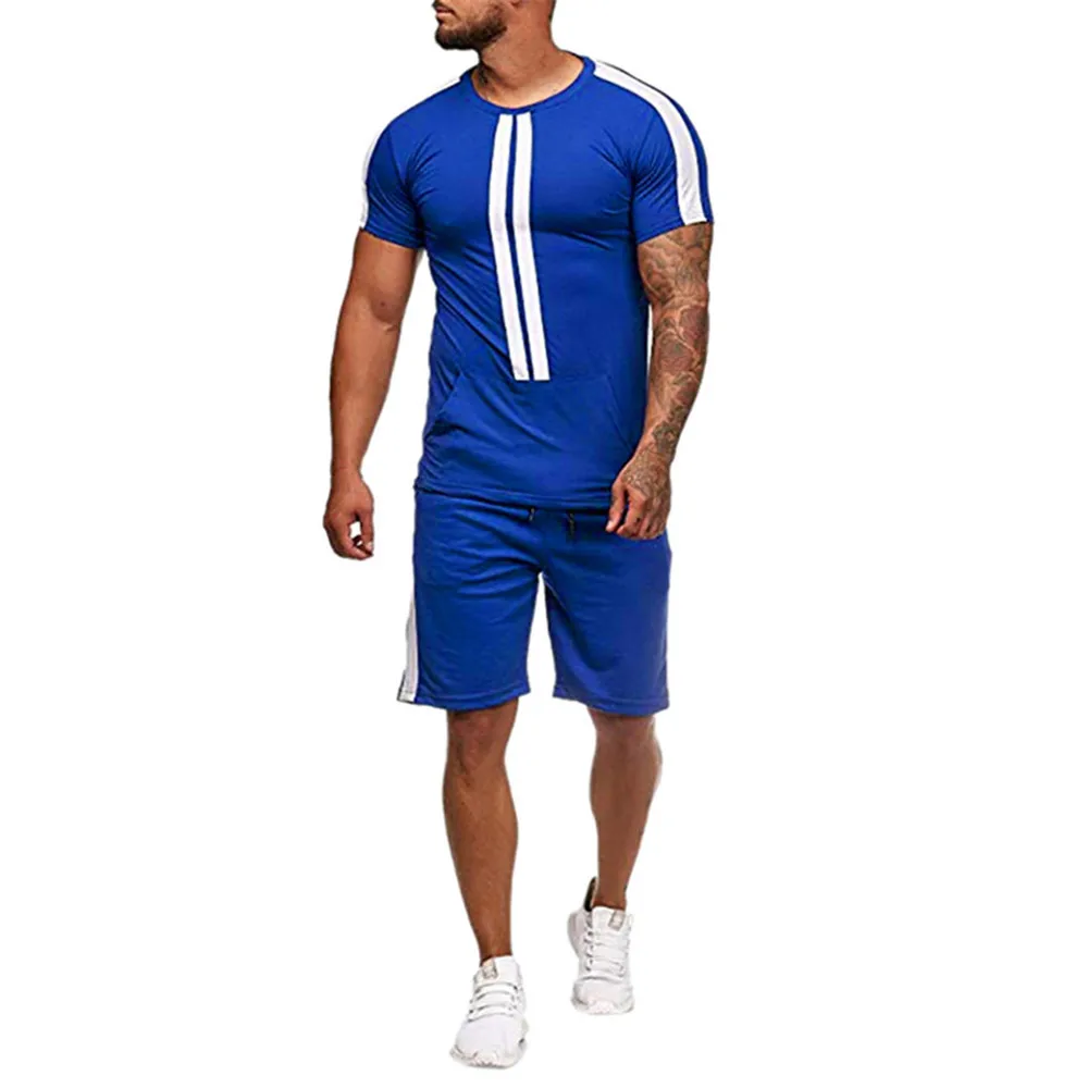 Men's Sportswear 2019 Tracksuit Men Set Hip Hop Clothes Men Tracksuits mens Jogging Set Suit Pant Patchwork 2 Piece Tracksuit