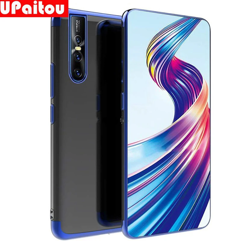 UPaitou роскошная Крышка для Vivo V15 Pro TPU Мягкие силиконовые прозрачные задняя крышка