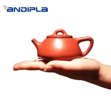 120 мл Исин аутентичный Фиолетовый Глиняный мини чайник ручной работы для здоровья Чжу грязи Zisha офисный ча хай черный чай камень совок чайники