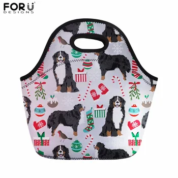 

FORUDESIGNS Thermal Lunch Bag Bernese Dog Print Picnic Bag for Women Food Storage Bag Kids Meals Sacola Thermo Case Bolsa Comida