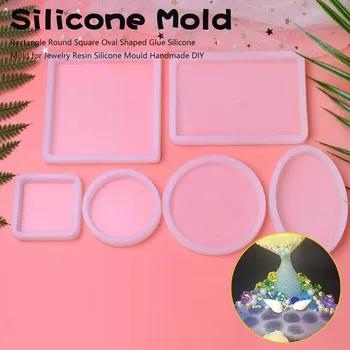 

DIY Handicrafts Accessories Polymer Clay Resin Craft Mould Ceramics Molds Clay Molds Portable Round Oval Square Shaped Silicone