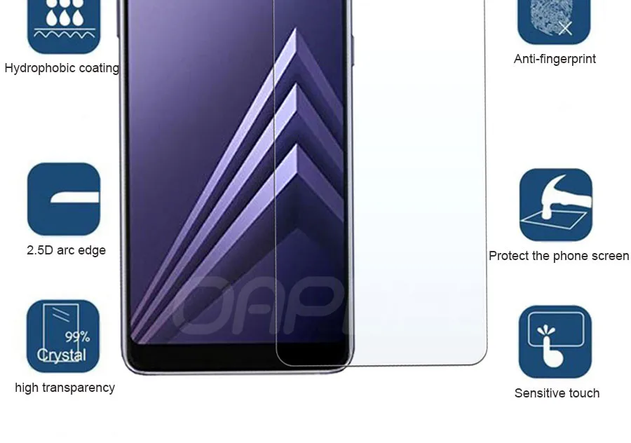 Закаленное защитное стекло 9H для samsung Galaxy A3 A5 A7 A6 A8 A9