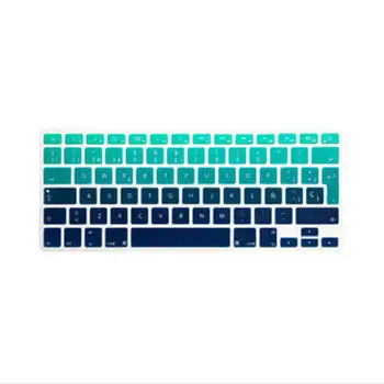 

Euro Spanish Font water Dust proof keyboardX50 cover for macbook air 13 protector Gradual change colors pro 13 15 retina