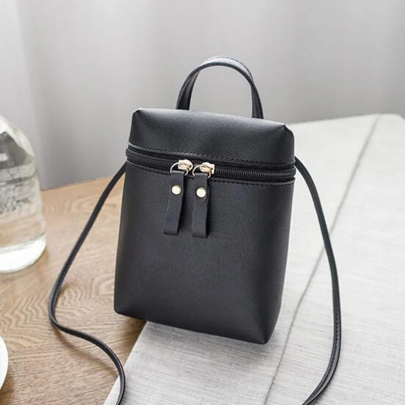 

Women's Bag Pure Color Mini Handbag PU Leather Bag Messenger Shoulder Bag Bucket Bags Small Bags for Female