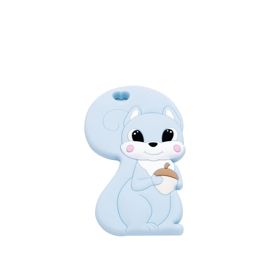 blue Let's Make 5 шт. Подвесные Игрушки для малышей Детские Прорезыватели для зубов белка детская сенсорная игрушка силиконовая подвеска-прорезыватель грызун безопасный Прорезыватель для малышей - Цвет: blue