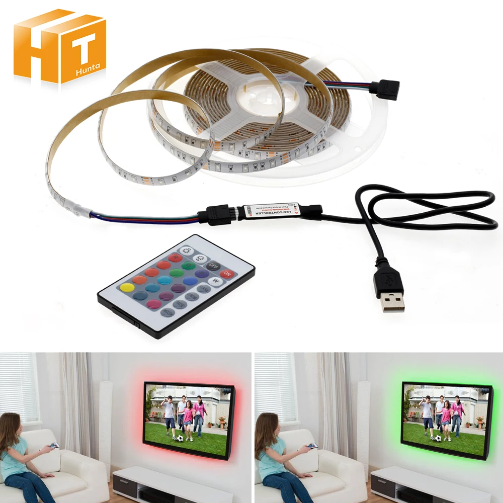 

LED Strip RGB / Warm White / White 1M 2M 3M 4M 5M USB 5V LED Strip 2835 TV Background Lighting DIY Flexible LED Light.