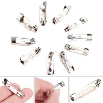

10 PCs/lot DIY Brooch Jewelry Accessory Parts Silvery White Brooch Pins 1.5/3/4cm Brooch Safety Lock Pin Fashion Simple