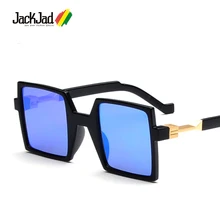 Jackjad Новая мода wl002 бренд Дизайн Солнцезащитные очки для женщин Для мужчин Для женщин Винтаж квадратный Рамки Стиль плоский объектив Защита от солнца Очки UV400 Óculos де sol