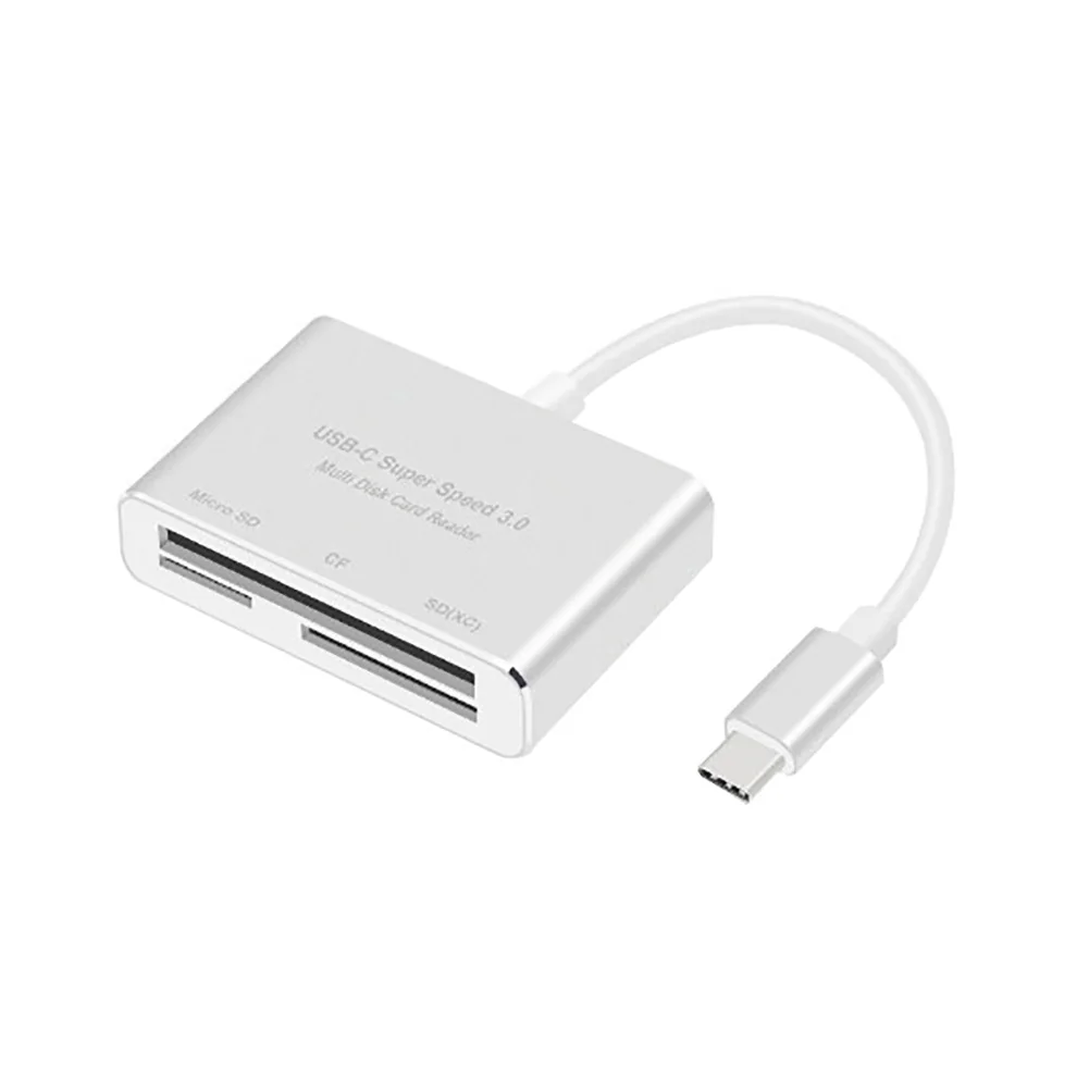 Новое поступление 3 в 1 USB 3,0 высокая скорость Card Reader Тип C CF SD карты памяти для Macbook телефон