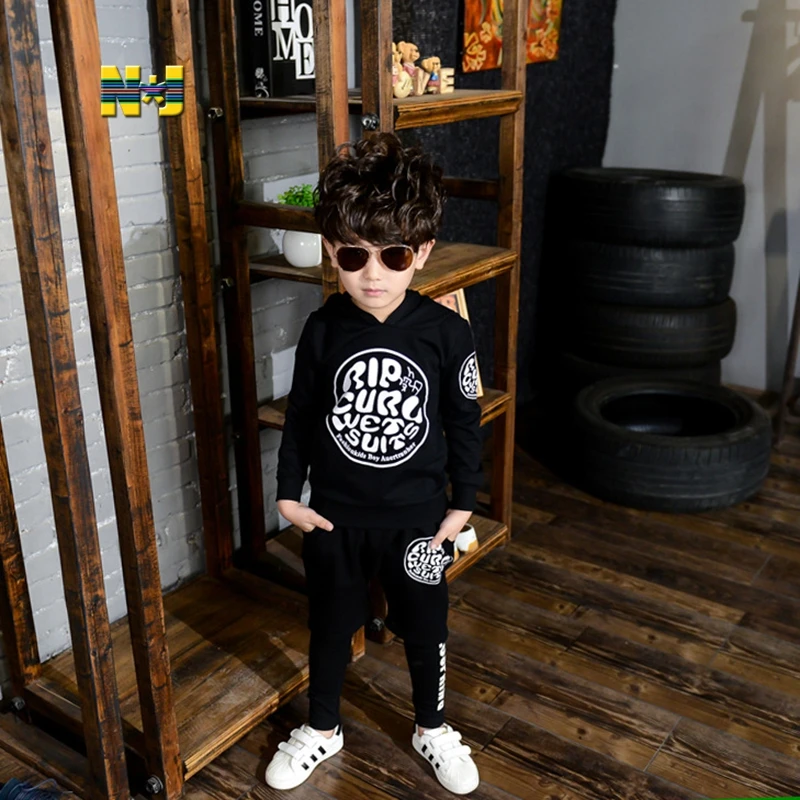 

Fashion camouflage kids boys clothes set autumn toddler clothing 2pcs black t shirt+pants boy sports suit leisure clothes