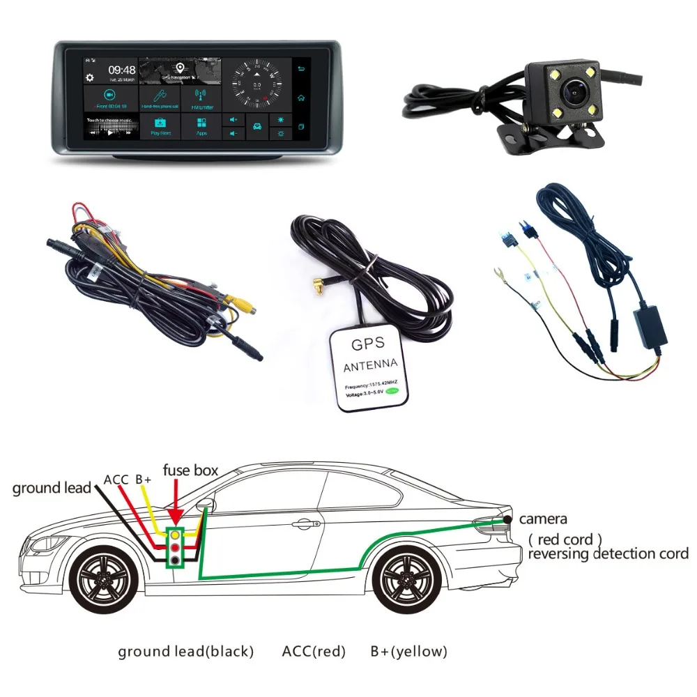Видеорегистраторы для автомобилей заднего вида dash cam Android 5 1 4g Wi Fi gps cardvr