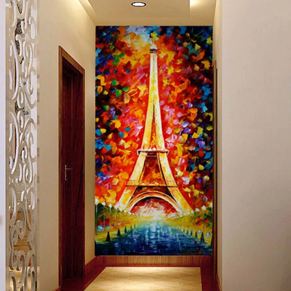 Eiffel Tower Wallpaper 3d Large Photo Mural Wall Paper Rolls Embossed Textured Wallpapers